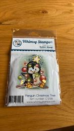 Whimsy rubber stempel pinguin, Hobby en Vrije tijd, Ophalen of Verzenden, Zo goed als nieuw, EZ-mounted stempel