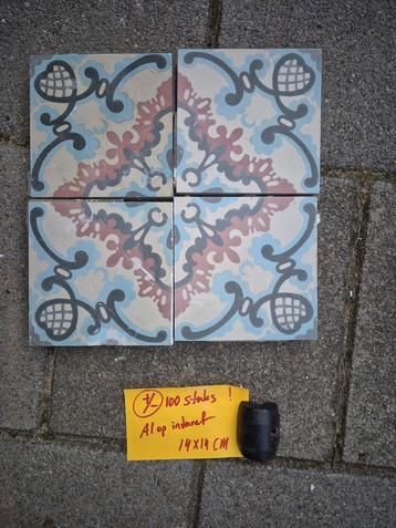 Vintage Wandtegels Portugese tegels- 100 stuks beschikbaar voor biedingen