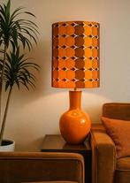 Retro designlamp met originele jaren 70 stof, Huis en Inrichting, Lampen | Tafellampen, Retro, vintage, seventies, jaren 70, Ophalen of Verzenden