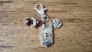 (Sleutel) Hanger Kelpie silver plated met beschermengeltje beschikbaar voor biedingen