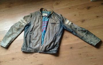 Pracht vintage leren biker jack! beschikbaar voor biedingen