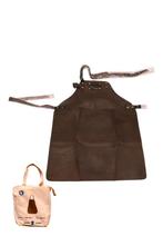 Leren BBQ kinderen Schort - Leertheorie, Ophalen of Verzenden, Nieuw, Bruin, Schort