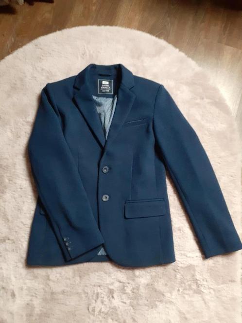 ZGAN WE colbert maat 146/152 jongen - donkerblauw structuur, Kinderen en Baby's, Kinderkleding | Maat 146, Zo goed als nieuw, Jongen