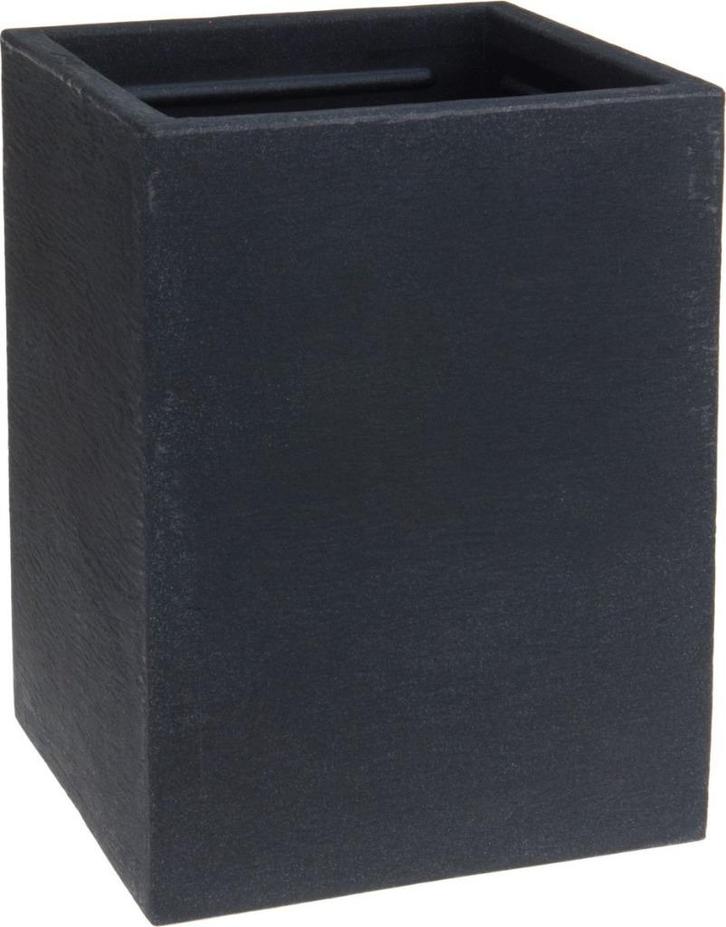 Bloempot / plantenbak Bloempot Quadr 30x30xh40cm Antraciet., Tuin en Terras, Bloempotten, Nieuw, Kunststof, Binnen, Balkon, Tuin
