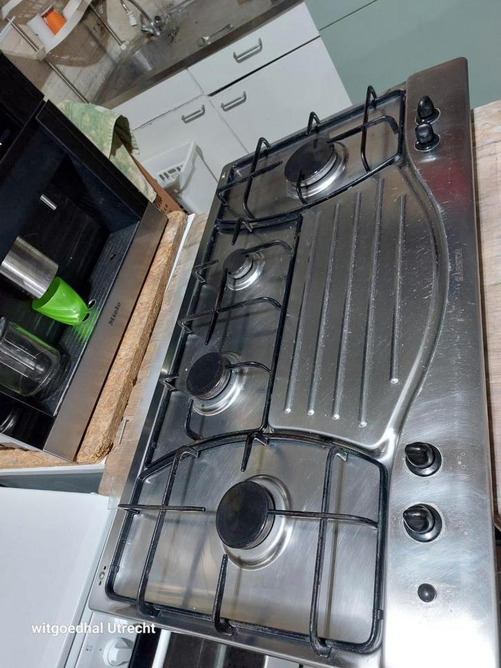 Inbouw kookplaat  87 cm breed, Witgoed en Apparatuur, Kookplaten, Gebruikt, Inbouw, Gas, 4 kookzones, Ophalen of Verzenden