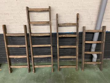 Houten ladder, diverse lengtes decoratie beschikbaar voor biedingen