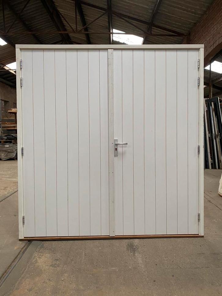 ALUPLEX GARAGEDEUR MET KOZIJN, DUBBELDEUR (B211xH217) NIEUW!, Doe-het-zelf en Verbouw, Deuren en Horren, Nieuw, Garagedeur, 215 cm of meer