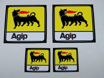 Originele Agip stickers set van 4 stuks race rally auto beschikbaar voor biedingen