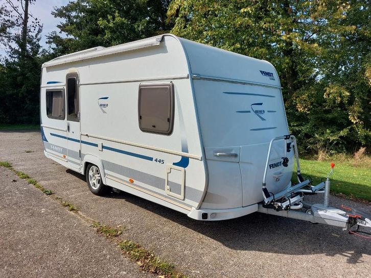 Fendt 445 TFB mooie staat 2014 mover fietsdrager zonnepanele, Caravans en Kamperen, Caravans, Bedrijf, tot en met 4, 1000 - 1250 kg