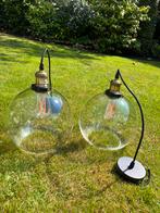 Set van twee glazen bollampen, Tuin en Terras, Ophalen, Zo goed als nieuw, Minder dan 50 watt