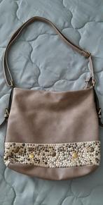 Leuke schoudertas van merk Mandoline, kleur taupe., Sieraden, Tassen en Uiterlijk, Ophalen of Verzenden, Zo goed als nieuw, Overige merken