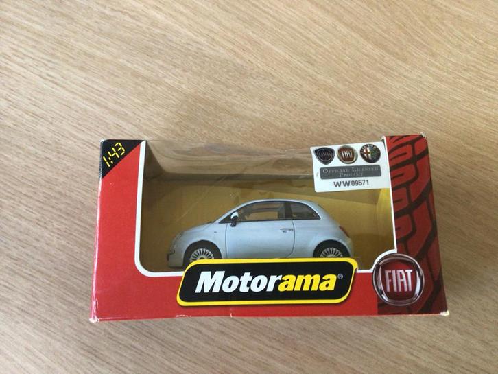 Fiat 500 Modelauto - Lichtblauw/Grijs - Beschadigde Doos, Hobby en Vrije tijd, Modelauto's | 1:43, Zo goed als nieuw, Auto, Overige merken