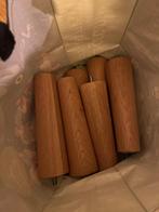 Bed poten IKEA, Bruin, Tweepersoons, Scandinavisch, Ophalen of Verzenden