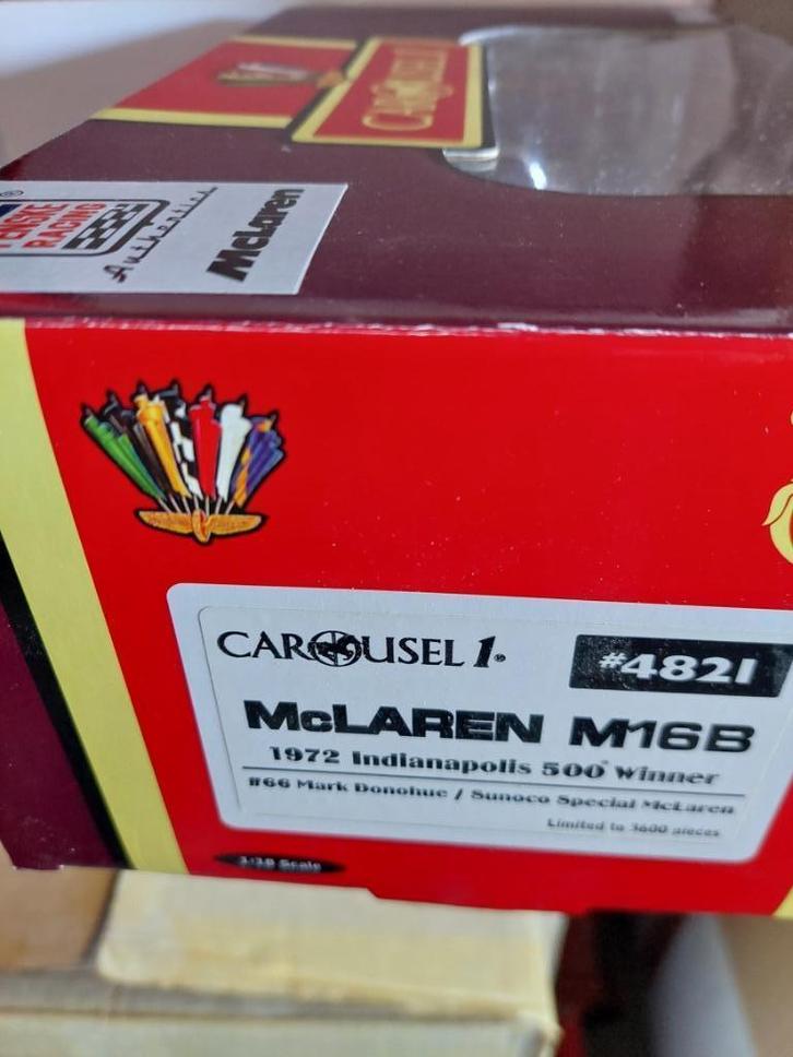 Carousssel McLaren Indy 500 1972, Hobby en Vrije tijd, Modelauto's | 1:18, Zo goed als nieuw, Auto, Overige merken, Ophalen