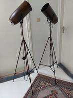 Metalen vloerlampen met mooie patina, Ophalen, Zo goed als nieuw, Metaal, 100 tot 150 cm