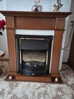 Elektrische haard met houten ombouw, Ophalen, Gebruikt, Vrijstaande haard, Elektrische haard