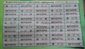 Benzine bonnen  beschikbaar voor biedingen