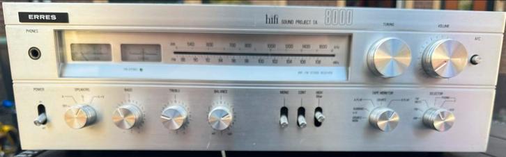 Erres TA 8000 Vintage Tuner/Versterker - Topstaat!, Audio, Tv en Foto, Versterkers en Receivers, Zo goed als nieuw, Stereo, Minder dan 60 watt