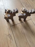 2 houten kerstherten, Diversen, Kerst, Ophalen, Gebruikt