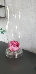 2x glazen stolp, Ophalen of Verzenden, Gebruikt, Overige materialen, Kandelaar