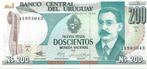200 doscientos uit Uruguay 1986 UNC, Ophalen of Verzenden, Overige landen, Los biljet