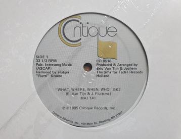 12" Maxi Mai Tai - What, Where, When, Who (1985) MINT beschikbaar voor biedingen