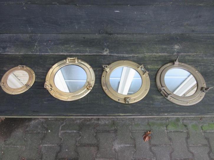 Diverse patrijspoorten met spiegel (messing), Watersport en Boten, Accessoires en Onderhoud, Gebruikt, Ophalen