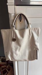 Smaak amsterdam prachtige cremekleurige leren shopper, Ophalen of Verzenden, Zo goed als nieuw, Beige, Shopper