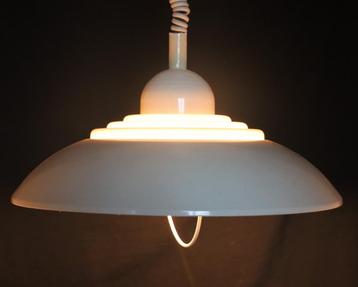 Witte Space-Age hanglamp design Knud Christensen 1960/70 beschikbaar voor biedingen