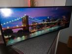 Schilderij Brooklyn Bridge bij Nacht, Ophalen, 50 tot 75 cm, Zo goed als nieuw, Schilderij
