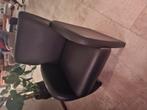 4 leren eetkamerstoelen, Huis en Inrichting, Stoelen, Ophalen, Gebruikt, Zwart