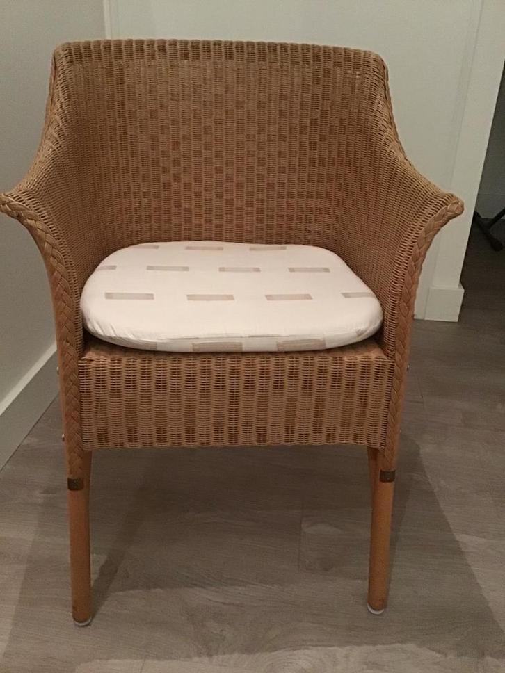 2 Lloyd Loom stoelen, Huis en Inrichting, Stoelen, Gebruikt, Twee, Riet of Rotan, Bruin, Ophalen of Verzenden