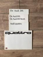 Audi 100 , 200 en Quattro Sport folders brochures, Boeken, Auto's | Folders en Tijdschriften, Audi, Ophalen of Verzenden, Zo goed als nieuw