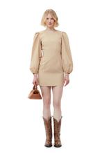* GANNI 38 * Jurkje met open rug. Nieuw € 195., Maat 38/40 (M), Beige, Ganni, Nieuw