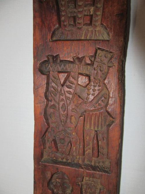 19e eeuw antiek handgestoken hout speculaasplank koekplank, Antiek en Kunst, Antiek | Overige Antiek, Verzenden