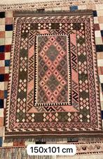 Handgeweven Kelim 100% Wol Uniek Vloerkleed Tapijt Wandkleed, Ophalen of Verzenden