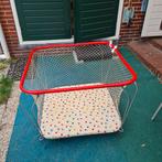 Vintage Inklapbare Box met Boxkleed, Kinderen en Baby's, Ophalen of Verzenden, Gebruikt, Vierkant, Boxkleed