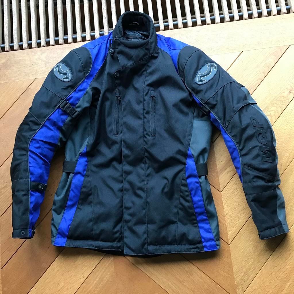 MQP Motorjas Maat M - Zwart/Blauw, Motoren, Kleding | Motorkleding, Ophalen of Verzenden, Tweedehands, Heren, Jas | textiel