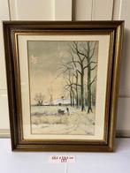 Schilderij Aquarel van J. Setom ADV#SCHL 3, Antiek en Kunst, Ophalen