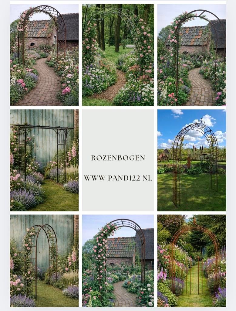 Rozenbogen van massief staal., Tuin en Terras, Tuinhekken en Hekwerk, Nieuw, Tuinhek, IJzer, Ophalen