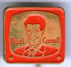 Rudi Carrell showmaster rood op koper speldje ( R_076 ), Verzenden, Nieuw, Figuurtje, Speldje of Pin