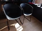 2x zwarte kuipstoel, Ophalen, Twee, Zwart, Zo goed als nieuw