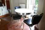 50'er jaren tafel met 3 stoelen, Huis en Inrichting, Tafels | Eettafels, Ophalen, Overige materialen, Gebruikt, 100 tot 150 cm