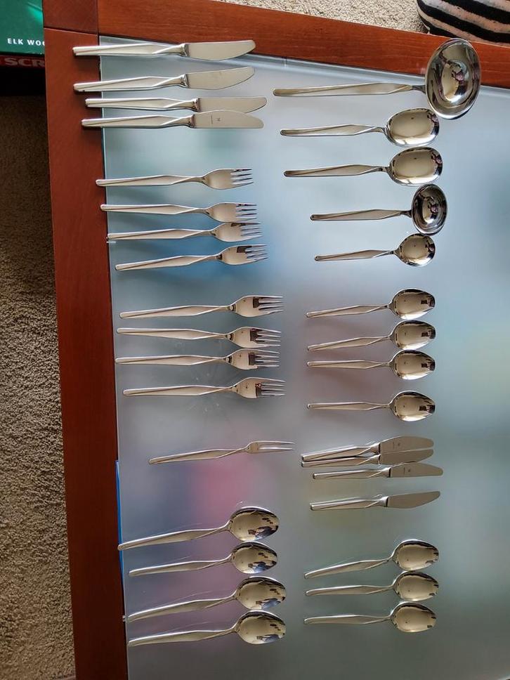 Vintage Bestekset - Edelstaal KZW, Huis en Inrichting, Keuken | Bestek, Rvs of Chroom, Ophalen of Verzenden