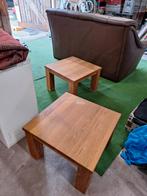 Bijzettafeltjes Bijzettafel massief eiken Bijzet tafel, Gebruikt, Vierkant, 55 tot 75 cm, Modern
