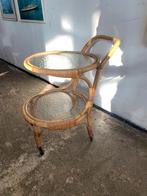 Trolley bijzettafeltje Rotan Rohe Noordwolde jaren 60., Ophalen of Verzenden, Zo goed als nieuw