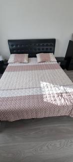 Zwarte Boxspring, Huis en Inrichting, Slaapkamer | Bedden, Ophalen, Gebruikt, Zwart, Tweepersoons