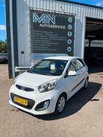 Kia Picanto 1.0 Cvvt nieuwe Apk 5-DRS 2012 Wit airco, Auto's, Voorwielaandrijving, Stof, Zwart, 400 kg