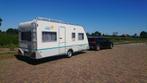 Zeer complete Eifelland Sunshine 460 TU, Caravans en Kamperen, Rondzit, 750 - 1000 kg, Vast bed, 5 tot 6 meter