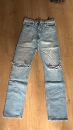 Wijde broek met gaten maat 34, Ophalen, Zo goed als nieuw, Blauw, W33 - W34 (confectie 48/50)